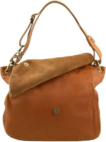 Vista 4 de Tuscany Leather TLBag Bolso de hombro de piel suave con detalle de borla