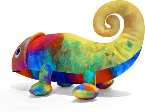 Vista 3 de YOTTOY Leo Lionni Collection Peluche de animal de peluche suave camaleón – 10 pulgadas de largo