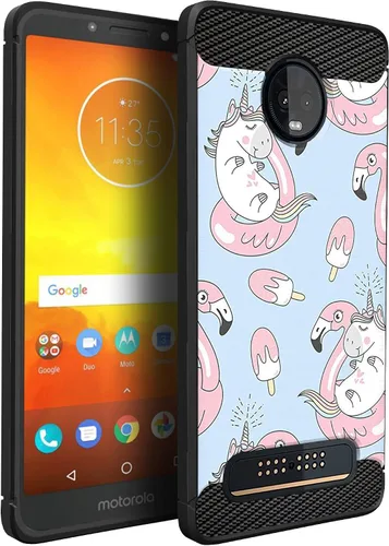 Vista 33 de CasesOnDeck Funda compatible con [Motorola Moto Z3 Play Moto Z3] Moto Z3 Design, funda delgada negra flexible y elegante protección contra golpes