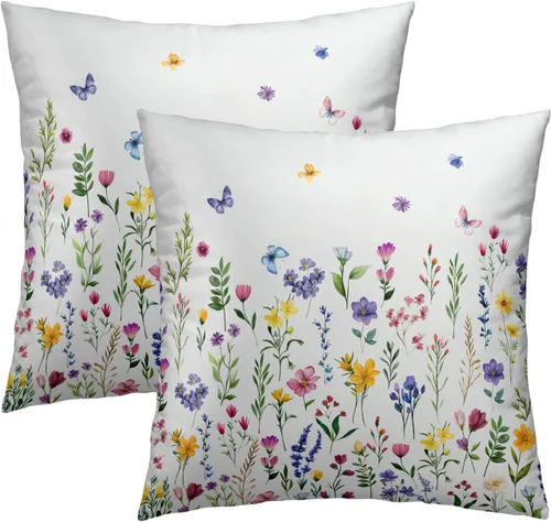 Vista 29 de Fundas de cojín decorativas con temática de verano náutica costera de 12 x 12 pulgadas, juego de 2 fundas de cojín de color aguamarina azul verdoso