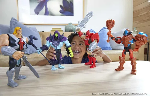Vista 2 de He-Man and the Masters of the Universe - Figura grande de He-Man con accesorio inspirado en la serie animada MOTU Netflix, juguete coleccionable