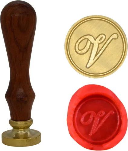 Vista 24 de Wax Seal Stamp Letter A-Z, Alphabet Initial Sealing Stamp for Christmas & Thanksgiving Cards, Wedding Invitation W-S-2 (Letter A)