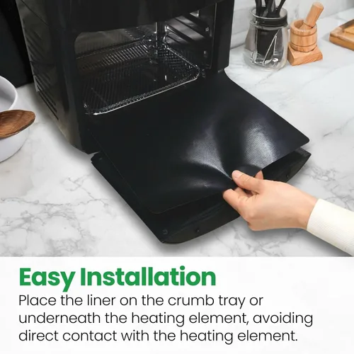 Vista 7 de Buself Revestimiento para horno tostador, compatible con Breville, Cuisinart, Black & Decker, Dash y más, revestimientos para freidora de aire