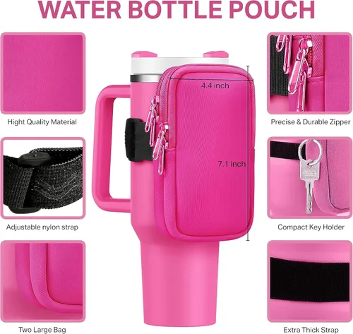 Vista 3 de Bolsa para botella de agua para Stanley Quencher Adventure de 40 onzas, accesorios para vasos Stanley, bolsa para vasos, Stanley IceFlow de 30