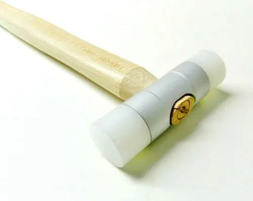 Vista 4 de Martillo de nylon doble cara cabeza plástico 1 "mazo ceniza mango joyería fabricación martillo por JTS