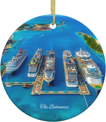 Vista 7 de Abruzzo - Adorno de cerámica de 3 pulgadas impreso de doble cara para Navidad, recuerdo de viaje por la ciudad, adornos colgantes redondos, regalos