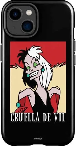 Vista 6 de Skinit Impact - Funda compatible con iPhone 14 Plus, diseño animado de Disney Cruella con licencia oficial Negro - L06
