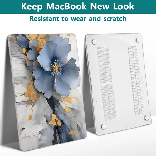 Vista 4 de Teryeefi Compatible con MacBook Air de 13 pulgadas A2337 M1 Chip A2179 A1932 (versión 2018-2020), funda protectora delgada + cubierta de teclado