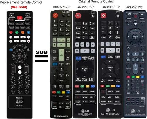 Vista 2 de Nuevo control remoto repalced AKB73615702 AKB73315301 apto para LG Blu-ray Disc reproductor de DVD BP420 BP520 BP620 BP620N BP620C H7420P BP420N