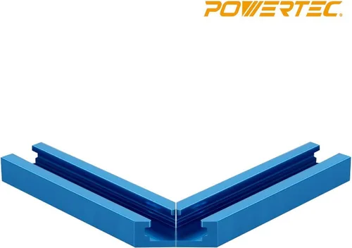 Vista 3 de POWERTEC 72080 Kit de intersección de pista en T de 3 pulgadas, 2 juegos con tornillos para madera y kit de 16 piezas de perilla de pista en T que