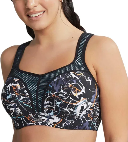 Vista 32 de Panache - Sujetador deportivo con aros para mujer Abstracto