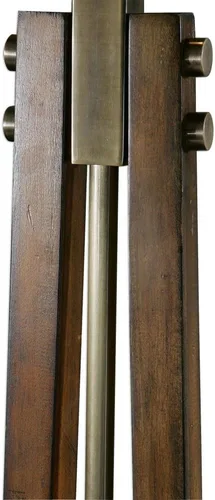 Vista 7 de Uttermost Lámpara de pie de madera con manchas de miel pulida Boydton