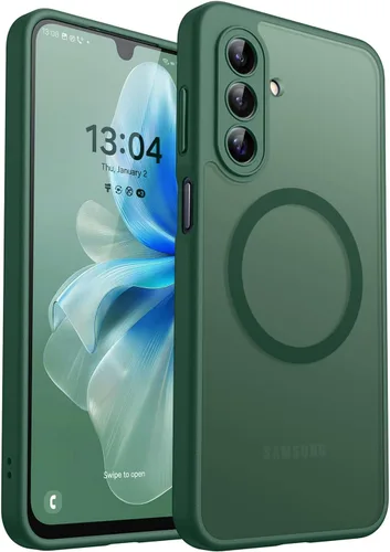 Vista 93 de CANSHN Funda diseñada para Samsung Galaxy A16-5G [protección completa de la cámara] [compatible con Magsafe] funda protectora trasera translúcida
