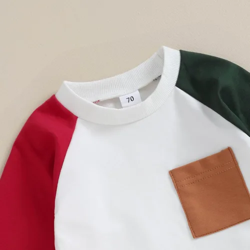 Vista 2 de Conjunto de sudadera con cuello redondo para bebé y niño, ropa para recién nacido, para otoño e invierno