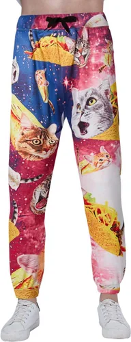 Vista 4 de Loveternal Pantalones deportivos divertidos para hombre y mujer, con estampado gráfico gráfico en 3D, pantalones deportivos