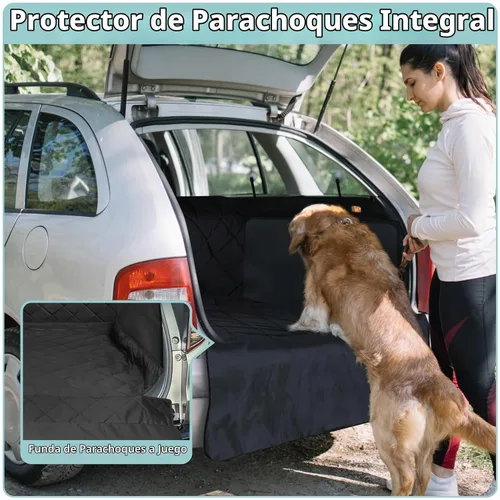 Vista 6 de Forro de carga SUV para perros - Funda para maletero con protector de Negro