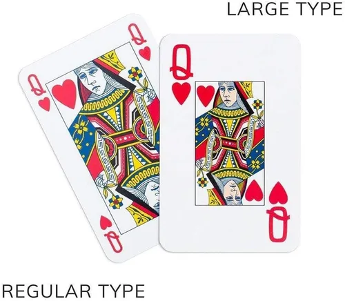 Vista 2 de Caspari Palm Fronds - Juego de cartas tipo grande, 2 mazos incluidos