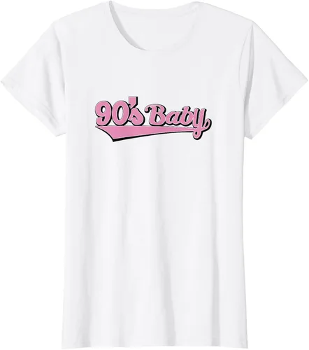 Vista 16 de 90s Baby Nostalgia Camiseta retro rosa con diseño estético, Blanco