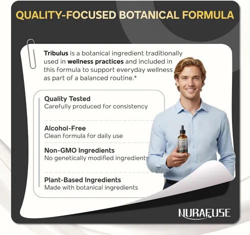 Vista 6 de Tribulus orgánico, raíz de maca, panax ginseng, Ashwagandha gotas líquidas – 1670 mg por porción, ultra potente, sabor natural, fabricado en Estados