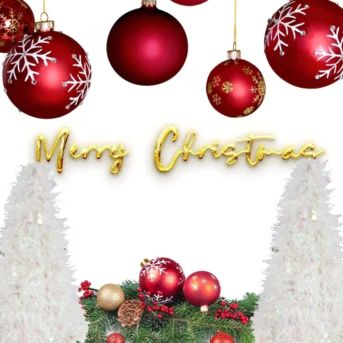 Vista 6 de Generic Árbol de oropel blanco iridiscente de Navidad, 10 pulgadas, material de PVC