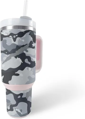 Vista 32 de MightySkins Skin - Vaso de vinilo compatible con Stanley The Quencher H2.0 FlowState de 40 onzas, diseño de mármol de albaricoque, protectora