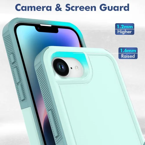 Vista 202 de Jeylly Funda para iPhone SE/Funda para iPhone 5S, Exterior de Plástico Duro que Absorbe Golpes + Interior de Silicona de Goma Defensor contra