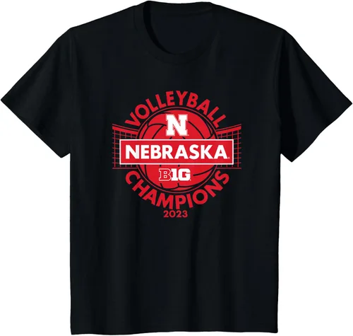Vista 16 de Nebraska Cornhuskers Big Ten Champs 2023 - Camiseta de voleibol para mujer, Negro