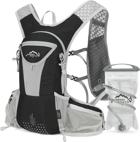 Vista 14 de IX INOXTO Hydration Pack Backpack, Lightweight Water Backpack with 2L Hydration Bladder Daypack for Men Women,Running Hydration Vest for Trail