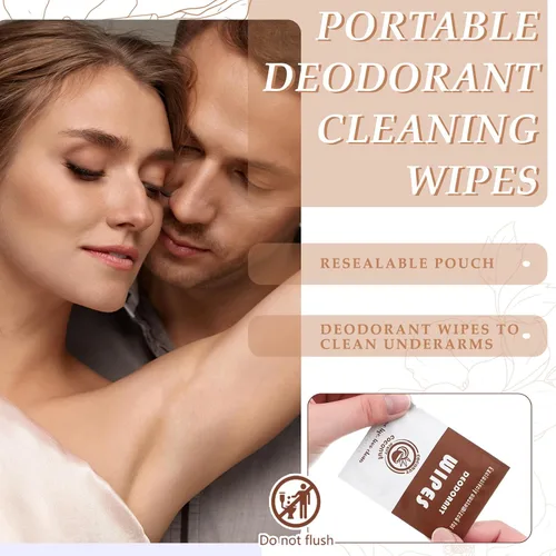 Vista 3 de Timgle 200 toallitas desodorantes a granel envueltas individualmente para hombres y mujeres, desodorante para las axilas para eliminar el sudor