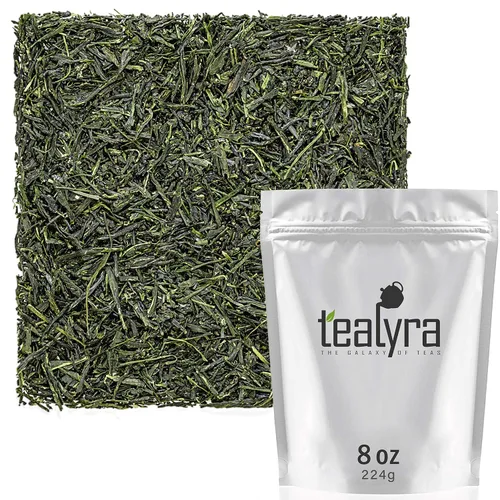 Vista 5 de Tealyra - Hibi Uji Gyokuro - Té verde japonés de lujo de hojas sueltas - Umami rico - Alto antioxidante - Té premium - Cafeína media - 3.95 oz