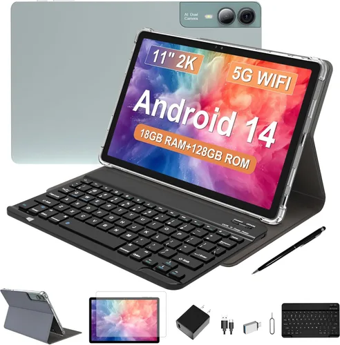 Vista 10 de 2026 La última tableta Android de 11 pulgadas, 18 GB de RAM, 128 GB de ROM, expansión de 1 TB, pantalla 2K, T616 Octa-Core, WiFi 5G, cámara de 13