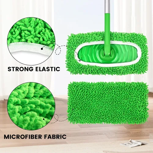 Vista 2 de 3 almohadillas de microfibra reutilizables compatibles con Swiffer Sweeper