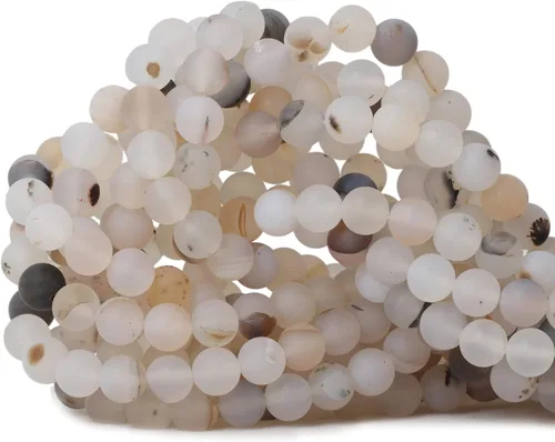 Vista 80 de Cuentas redondas sueltas de ágata estilo antiguo vena de dragón de 6mm, cuentas para diseño de joyas, 60 cuentas Ágata de vena de dragón
