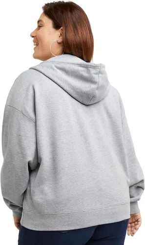 Vista 2 de Hanes Sudadera con capucha Originals para mujer, talla grande, con cremallera de peso medio