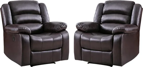 Vista 9 de EBELLO Silla reclinable eléctrica clásica, de piel sintética, silla reclinable eléctrica de gran tamaño con cojín suave y respaldo, sofá con cómodo