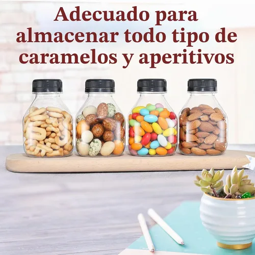 Vista 2 de Fhxtcygj - 24 botellas de plástico de 8 onzas con tapas, contenedor de jugo con tapas