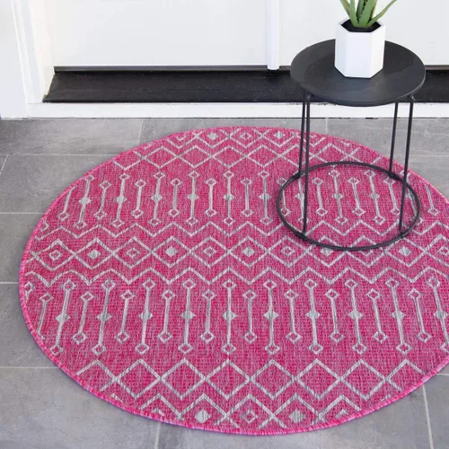 Vista 44 de Unique Loom Outdoor Trellis Collection - Alfombra de área con diseño de enrejado tribal (2 pies 2 pulgadas x 3 pies 1 pulgada, ovalada, azul/marfil)