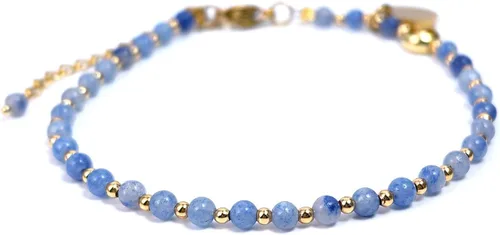 Vista 7 de Morchic 3mm Natural Gemstone Beaded Bracelet for Women, Dainty Tiny Charm Jewelry, Adjustable 7.1-8.6" Ideal Birthday Holiday Gift