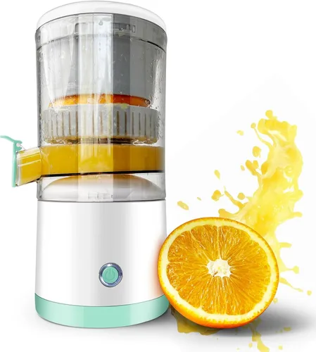 Vista 8 de SUNHAIXIA Exprimidor eléctrico recargable - Exprimidor de cítricos con tipo c recargable para jugo de naranja, limón y pomelo. (azul-45 vatios)