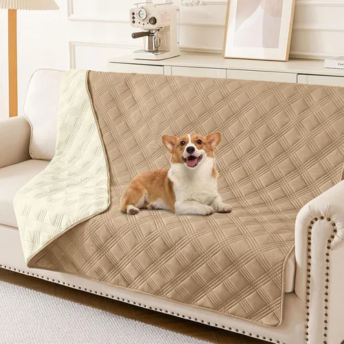 Vista 131 de hyha - Manta impermeable para cama de perro, mantas suaves para mascotas, funda impermeable para sofá para perros, fundas reversibles lavables