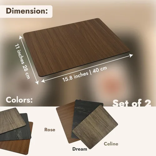 Vista 2 de Ultimate Premium Products Celine - Juego de 2 bandejas de madera para sofá, bandeja para reposabrazos para sofá, plegable, flexible, con 15.8 x 11