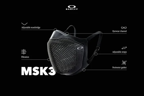 Vista 5 de Oakley Máscara facial antivaho reutilizable Msk3, Negro