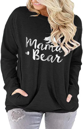 Vista 2 de AURISSY - Sudaderas de manga larga con bolsillos para mujer, tallas grandes