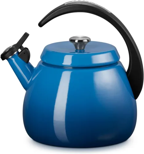 Vista 11 de Le Creuset - Tetera de cloche esmaltada en acero, 2.2 cuartos de galón, Cerise