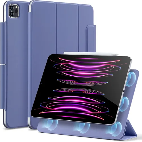 Vista 11 de ESR Funda para iPad Pro de 11 pulgadas, iPad Pro 11 Funda Folio (2022/2021/2020, 4ª/3ª/2ª generación), conexión magnética conveniente, soporte de 2