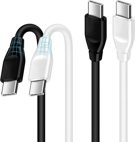 Vista 8 de Cable USB C a USB C, 60 W, paquete de 2 cables de carga rápida tipo C a tipo C de 6 pies C Phone Charger Cable for Samsung Galaxy S26 S25 S24 S23