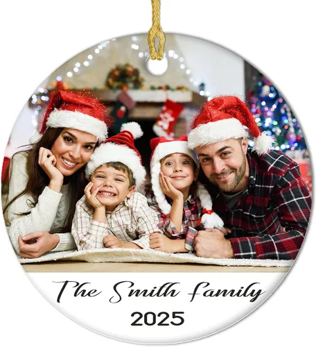 Vista 10 de Adornos personalizados para la primera Navidad del bebé 2024 con nombre y texto, adorno de elefante personalizado para bebés recién nacidos