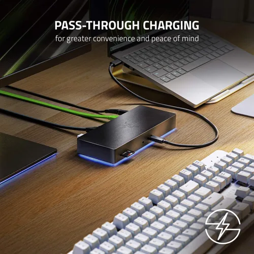 Vista 6 de Base Thunderbolt 4 de Razer: 10 puertos en 1 - Salida de video doble 4K o única 8K - Hub USB A y C, 2.5 GbE Thunderbolt 3, compatible con Mac y PC