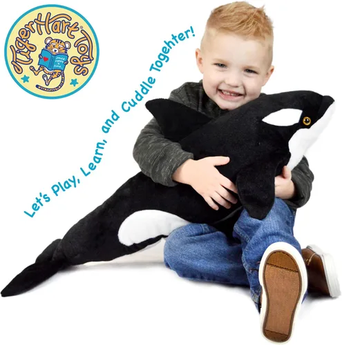 Vista 2 de TigerHart Octavius The Orca Blackfish - Peluche de 28 pulgadas
