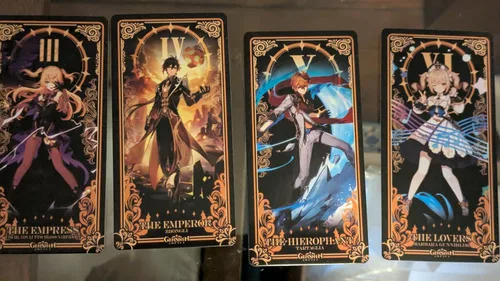 Vista 8 de Genshin Impact - Juego de cartas de tarot (22 piezas, arcanos mayores)